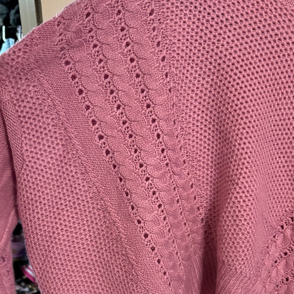 Charlotte Russe Dusty Rose Crew Neck Sweater - Picture 4 of 9